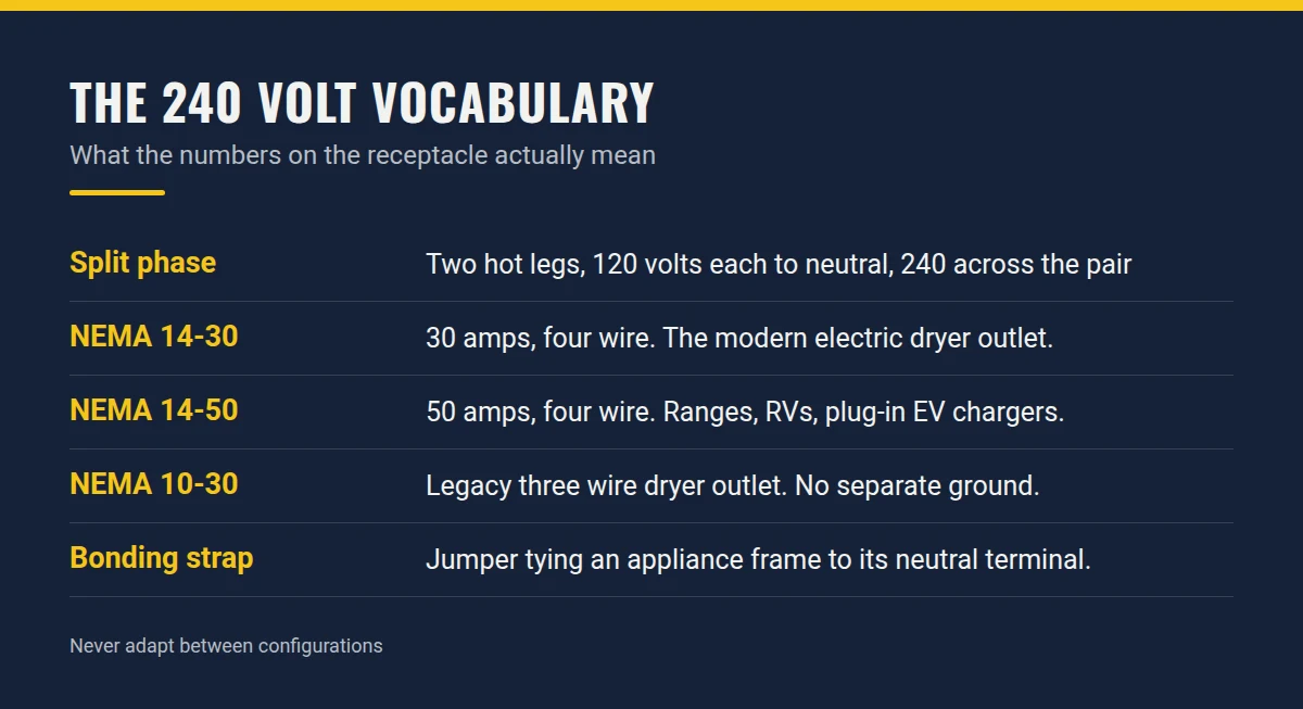 Summary card: The 240 Volt Vocabulary