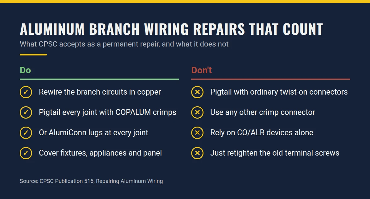 Summary card: Aluminum Branch Wiring Repairs That Count