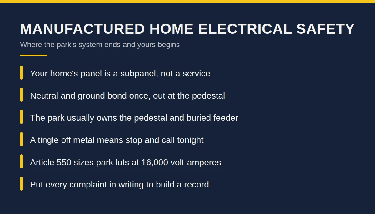 Summary card: Manufactured Home Electrical Safety